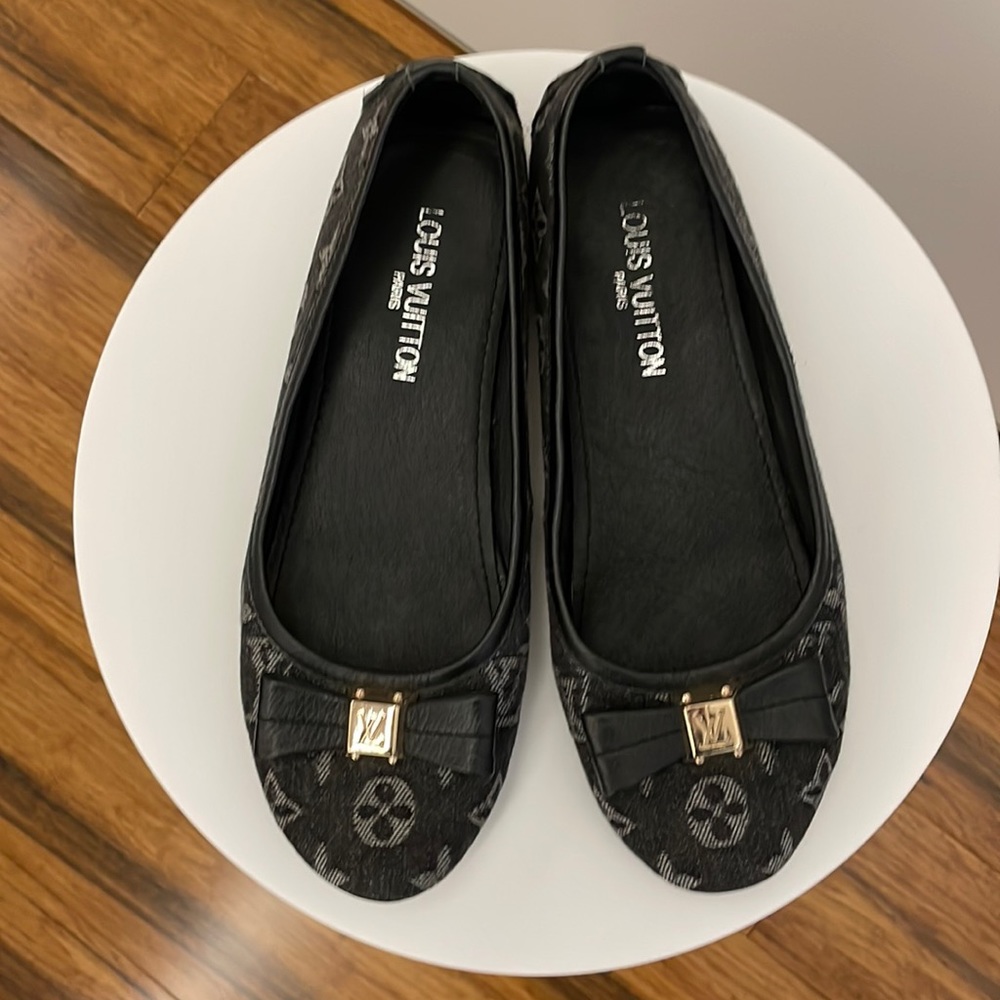 Louis Vuitton demin ballet flats